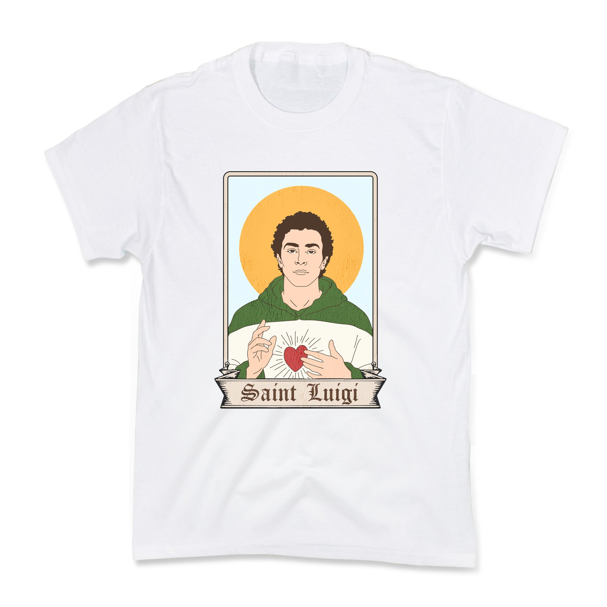 Saint Luigi Mangione Cartoon Kids Tee